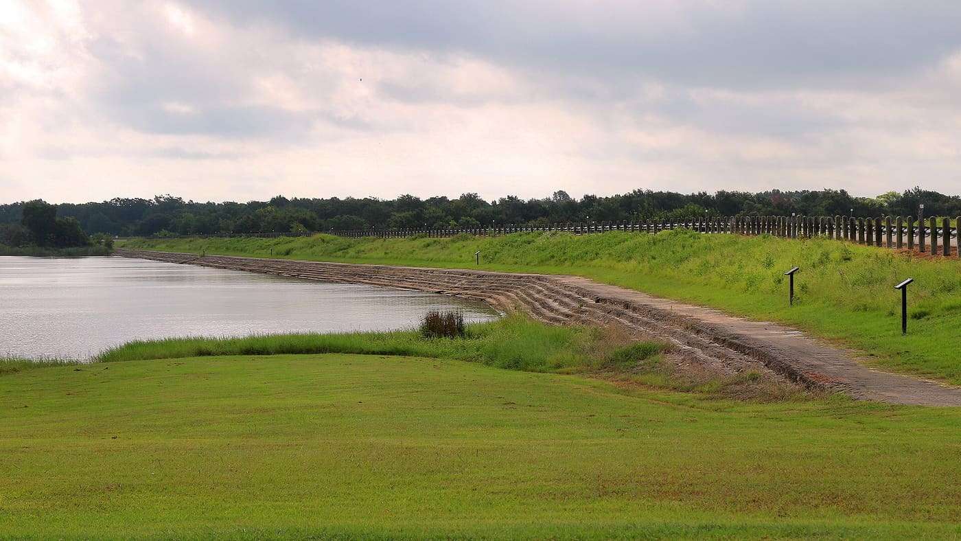 The United States Soil Conservation Service built the dam for Purtis Creek State Park Lake in Henderson County, Texas, United States in the mid-1980s.