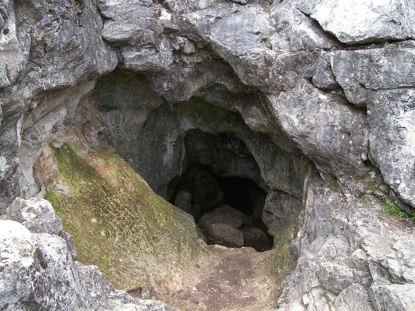 The entrance to Crystal Cave in Garner State Park near Concan, Texas, United States.