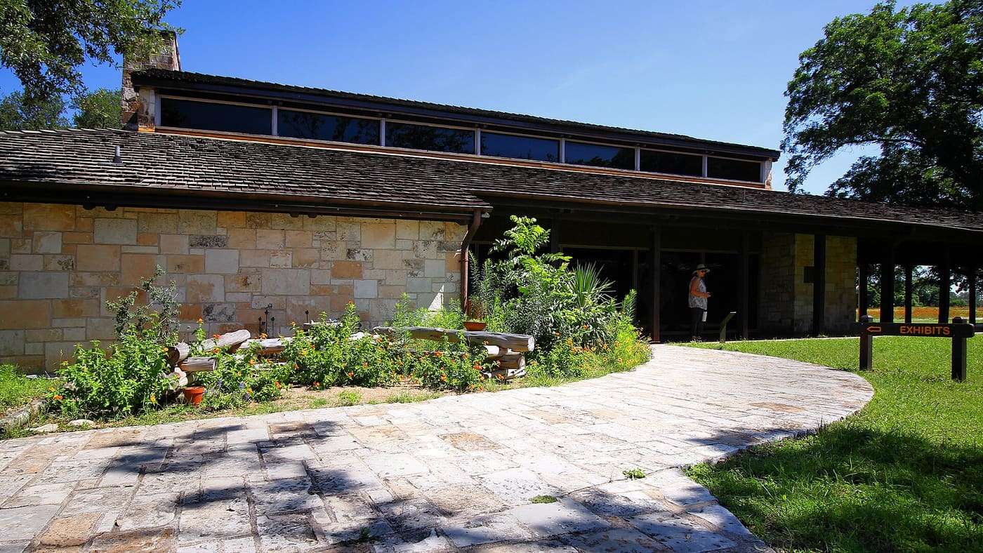 The exhibits hall in Lyndon B. Johnson State Park and Historic Site in Gillespie County, Texas, United States.