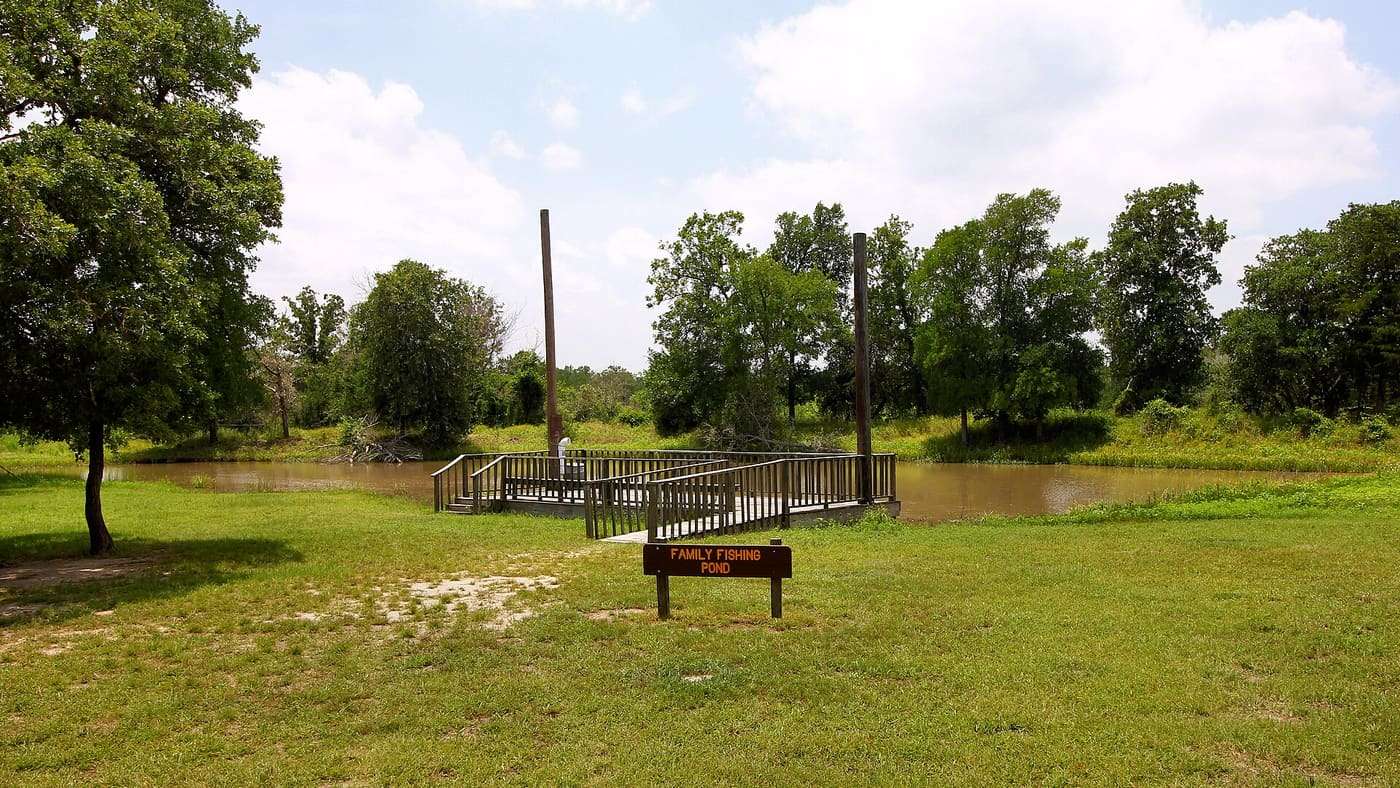 The Family Fishing Pond at Lake Somerville State Park-Nails Creek Unit in Lee County, Texas, United States.