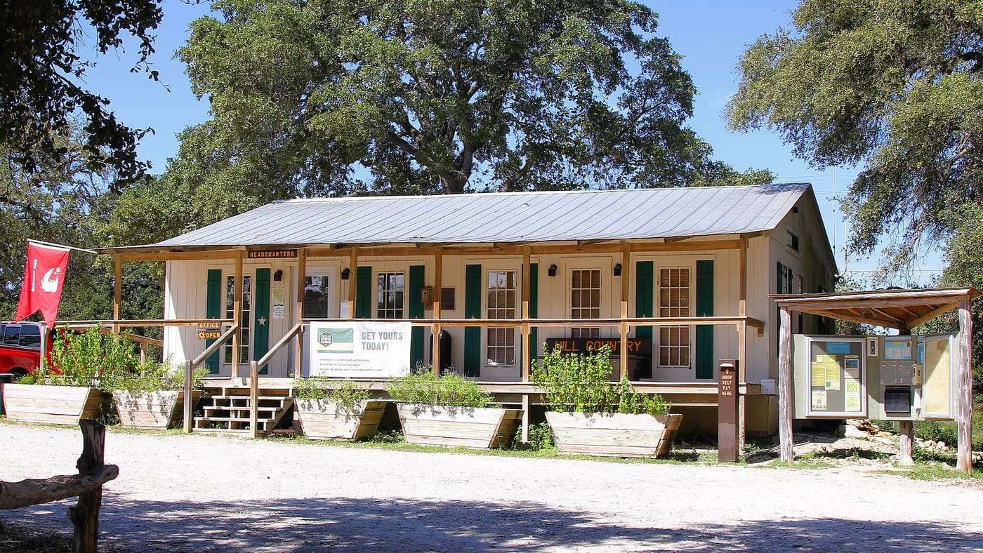 The headquarters at Hill Country State Natural Area in Bandera County, Texas, United States.