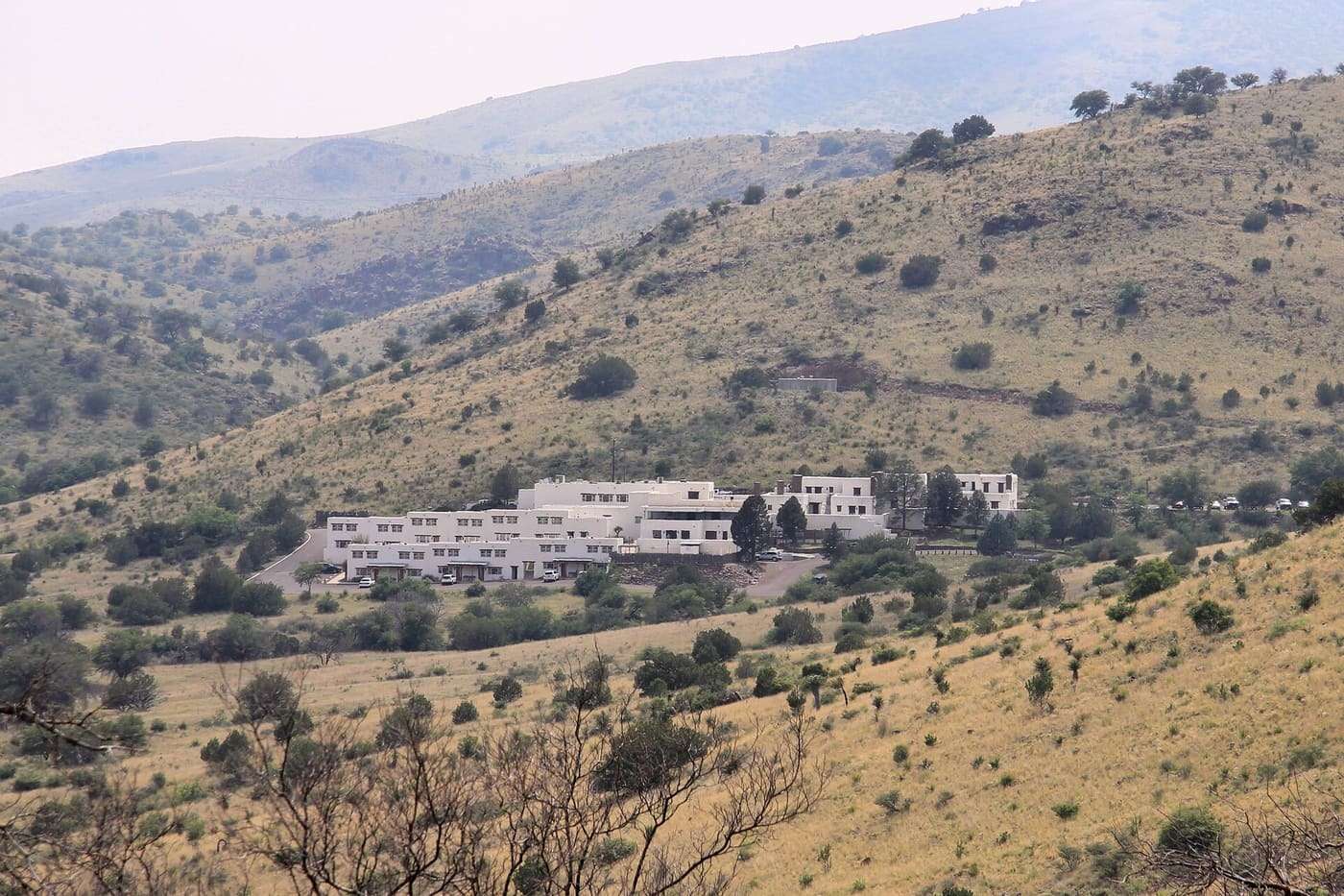 Indian Lodge, built by the Civilian Conservation Corps circa 1935 in Davis Mountains State Park in Jeff Davis County, Texas, United States.