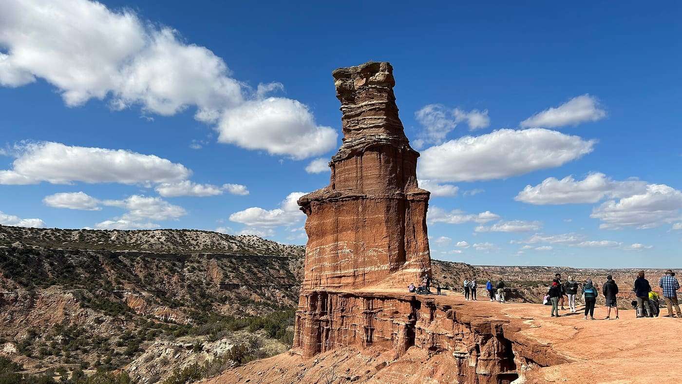 The Lighthouse Rock Formation at Palo Duro Canyon State Park.