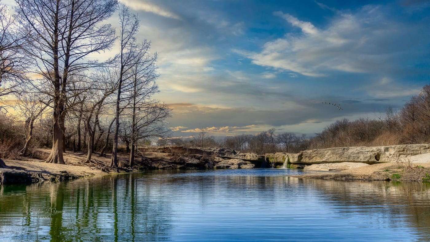 The upper fall at McKinney Falls State Park in Austin, Texas, United States.