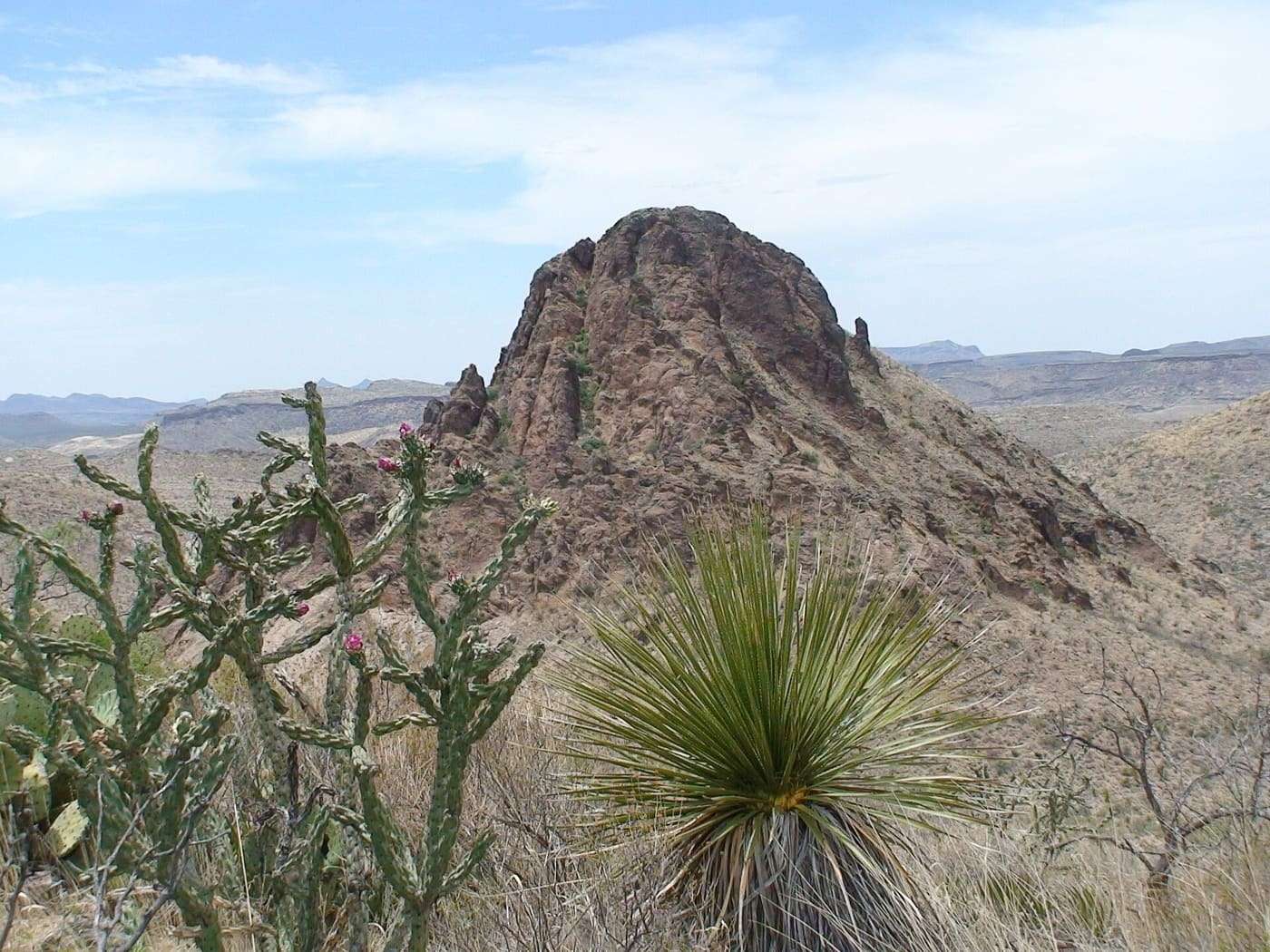 Solitario Peak (4786 ft) in Big Bend Ranch State Park in Brewster and Presidio counties, Texas, United States.