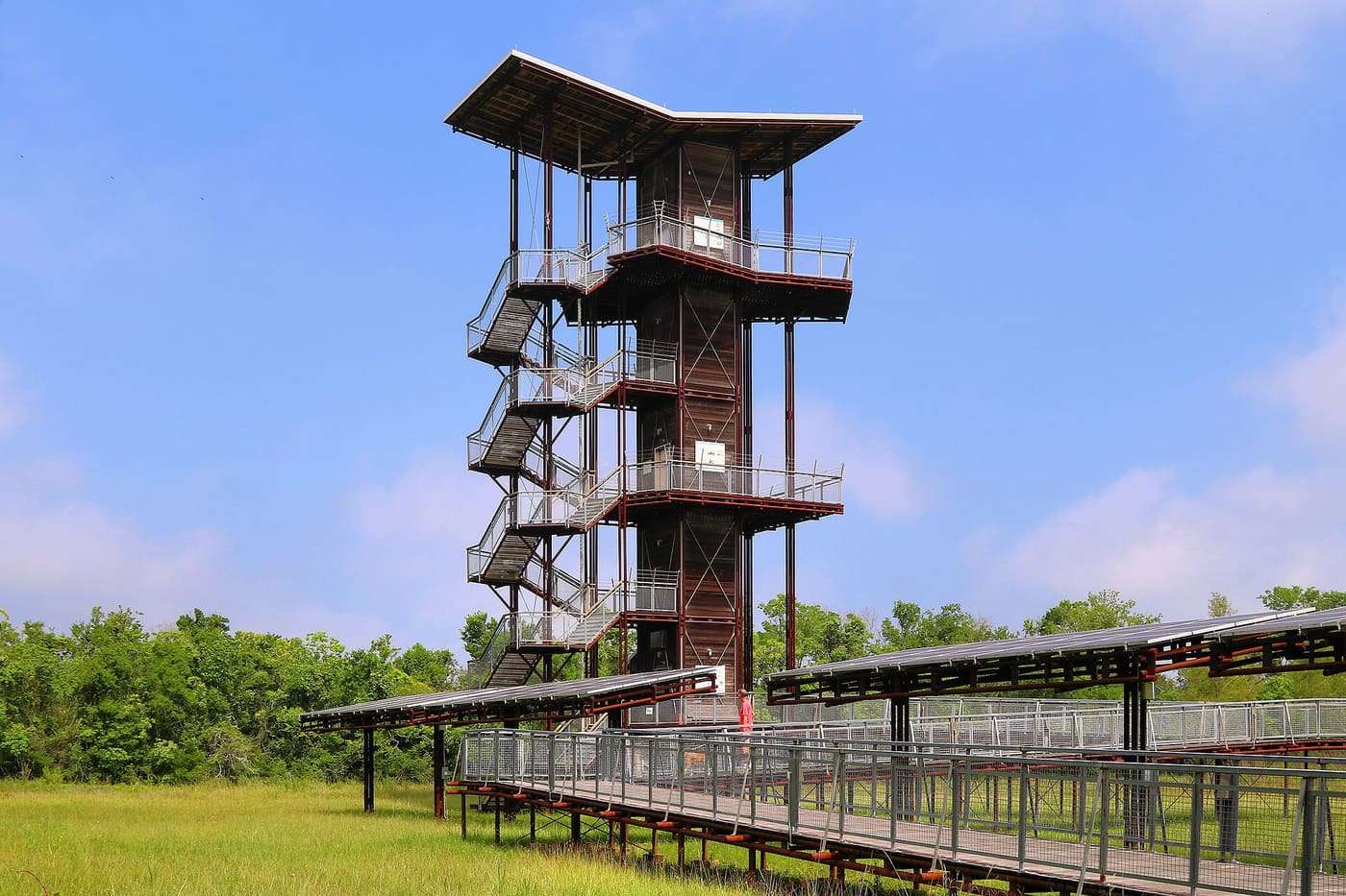 The John Jacob Observation Tower in Sheldon Lake State Park and Environmental Learning Center in Harris County, Texas, United States is an 82-foot wheelchair-ac