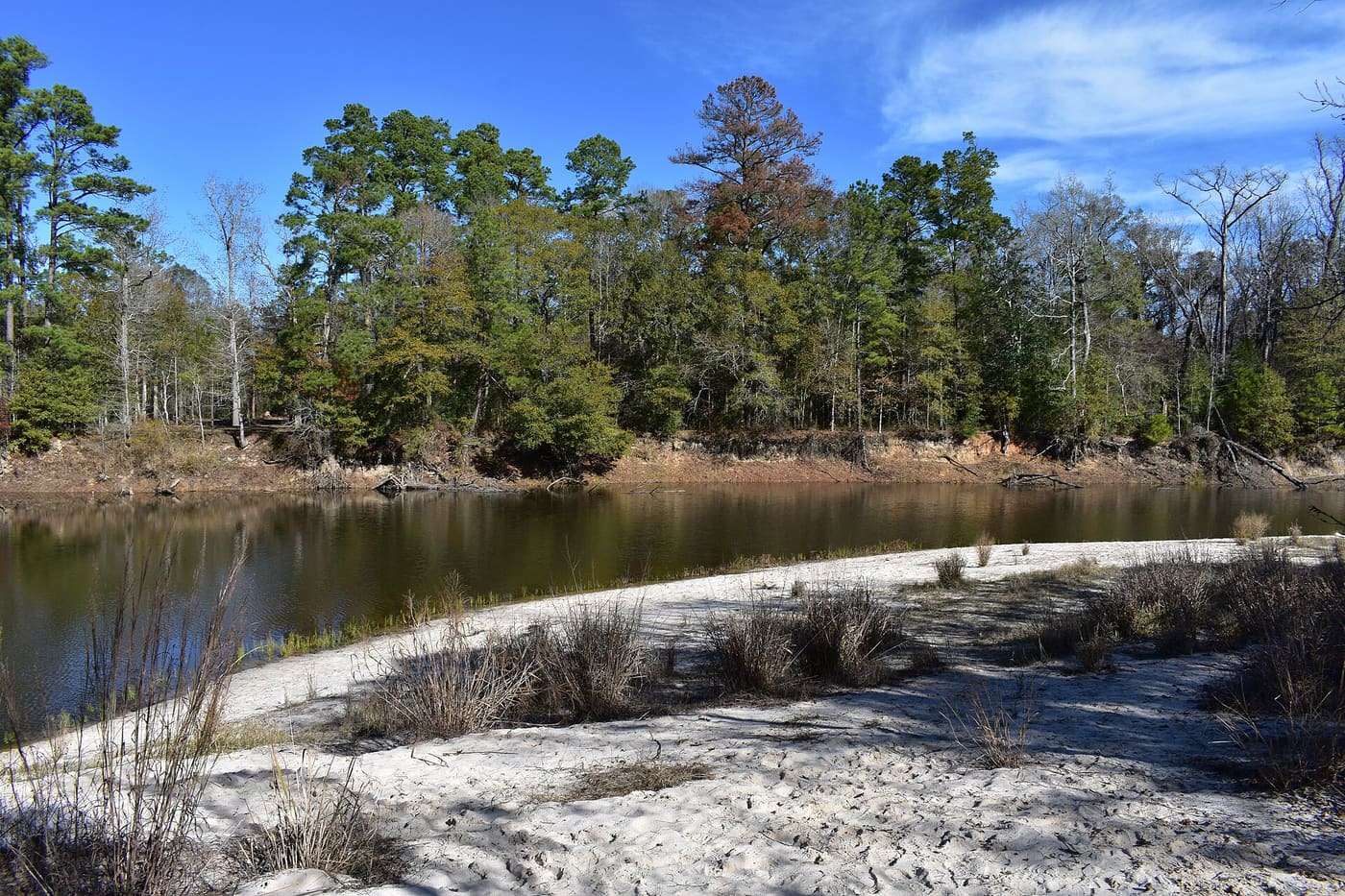 Village Creek swimming hole located at the end of the Village Creek hiking/cycling trail.